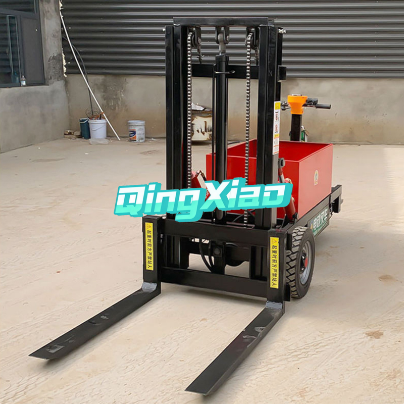Electric Forklift - รถยกขนาดเล็กแบบพกพา กึ่งไฟฟ้า ยกของได้เอง ยกด้วยมือ ได้รับมาตรฐาน CE