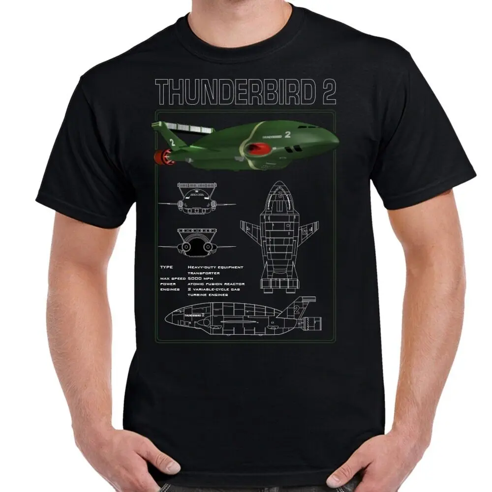 Heavy Equipment Transporter - เสื้อยืดคอกลมแขนสั้นผ้าคอตตอนสำหรับบุรุษเสื้อยืด100% ธันเดอร์เบิร์ด2ชุดอุปกรณ์สำหรับผู้ขนส่งผ้าทอันเดอร์เบิร์ดไซส์ S-3XL